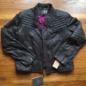 NWT Cole Haan leather moto jacket
